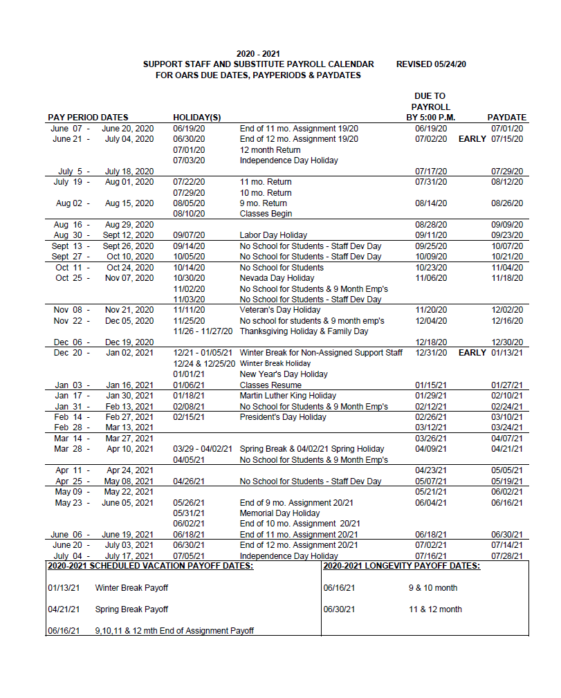 Ccsd Employee Calendar