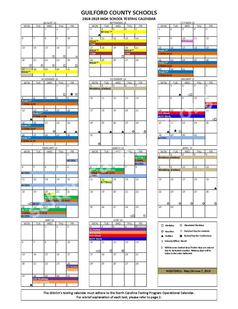 Guilford County Schools Calendar 2022 Dates