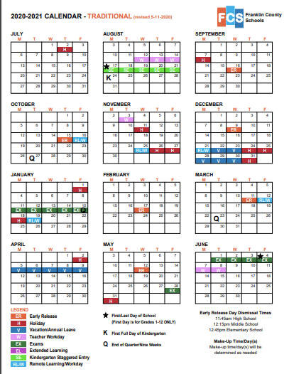 Wake County Traditional Calendar 2023-22 - CountyCalendars.net